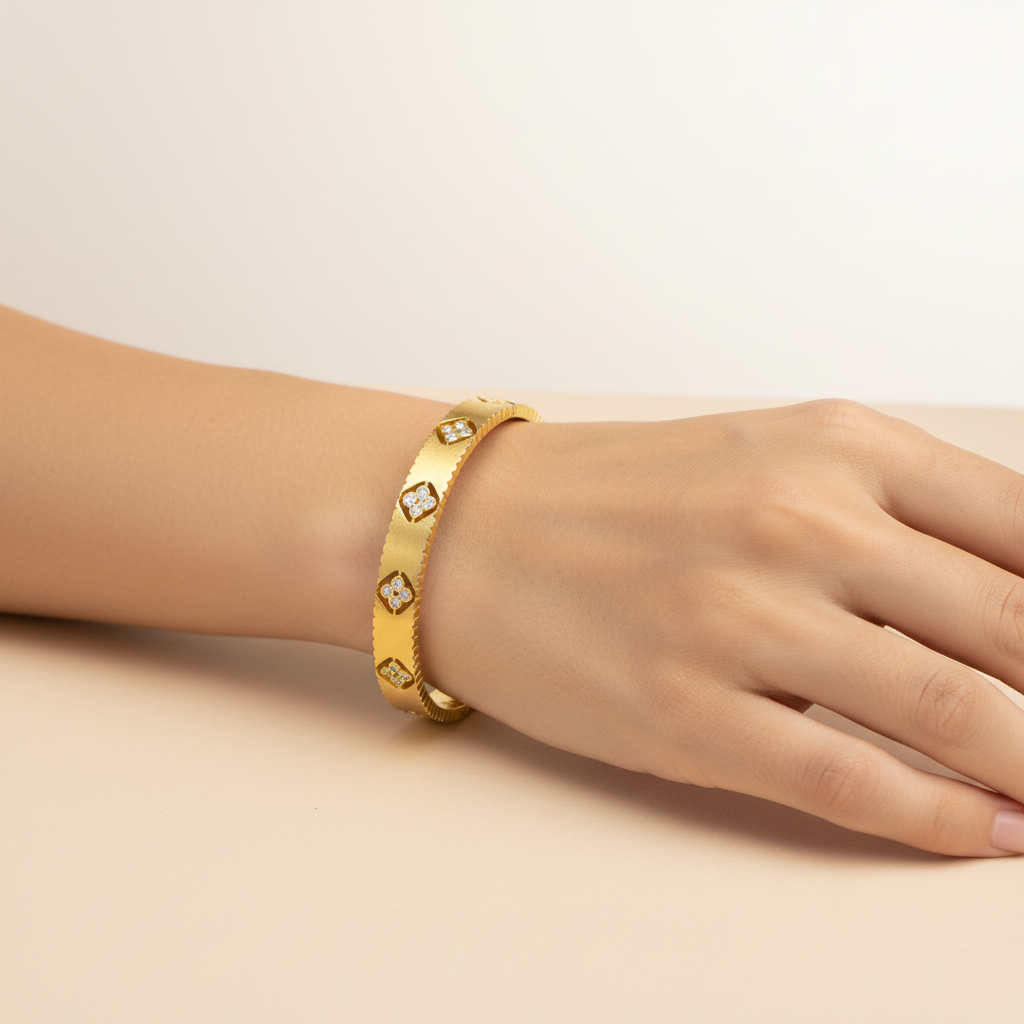 Elegant Gold Diamond Band Ring